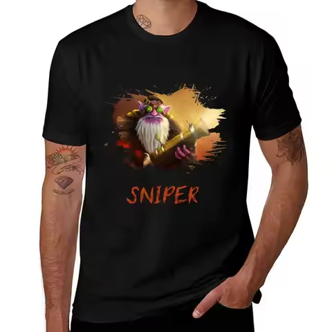 Dota 2 Sniper T-Shirt Plus Size Summer Short Sleeve T-Shirt