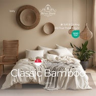 Reve Dore Cool Bamboo Bedsheet with Duvet Cover Bedsheet Set - Ivory