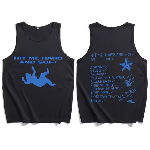 Billie-Hit Me Hard and Soft World Tour 2025 Tank Tops Vest Casual Sleeveless Fans Gift T-shirt