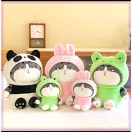 Cosplay king's cat teddy bear, king's cat teddy bear, crow-faced cat