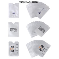 TONFASHION 10pcs Cards Protector Sleeve Aluminium RFID Blocking Protection Anti Rfid Wallet