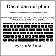 Key button Decal for Lenovo Yoga Slim 7 Pro - 14ACH5 (82MS, 82NJ, 82N5, 82NK), 14IHU5 (82NC, 82NH), 