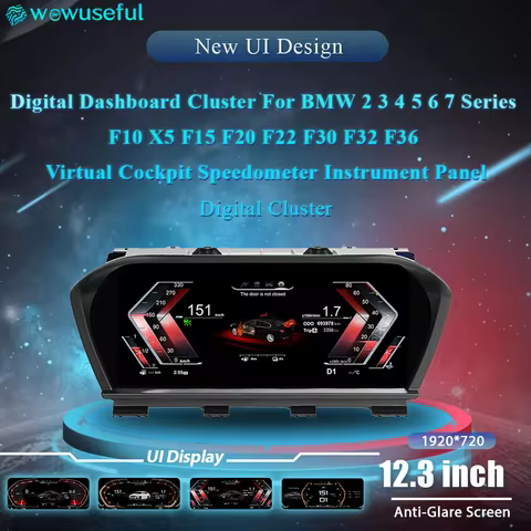 Digital Dashboard Cluster For BMW 2 3 4 5 6 7 Series F10 F15 F20 F22 F30 F32 F36 Virtual Cockpit Spe