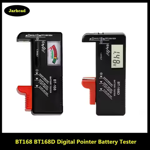 BT168 Digital Battery Tester Volt Checker for AA AAA 9V Button Multiple Size Battery Tester Voltage 