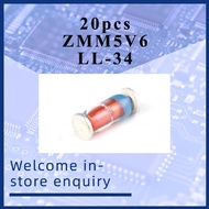 20pcs ZMM5V6 LL-34 5.6V/0.5W surface mount voltage stabilizing diode, 1206 cylindrical type