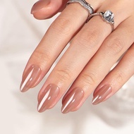 BTArtbox Press On Nails Almond - Fall Press on Nails Meidum Chrome Nails, Light Weight & Fit Perfect