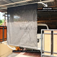 Outdoor Blinds Can Be Rolled, Waterproof, Heat, Rain, Use Like Bamboo Roll, Pvc Plastic Paranet Bida