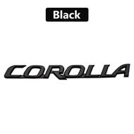 Emblem Logo Mobil Tulisan COROLLA Chrome Stiker Mobil Toyota COROLLA