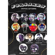 PO Unofficial buttonpins forsaken unofficial fanmerch chance 1x1x1 Elliot shedletsky azure two time 