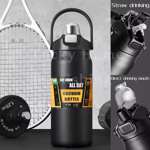 Stainless Steel Thermo 84oz Bottle 1.2/1.5/2.5Large Capacity Thermo Water Portable Vacuum Mug Thermo