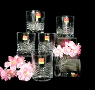 แก้วคริสตัล แก้วเสิร์ฟเครื่องดื่ม แก้วน้ำ ลาย Aurea ภายใต้แบรนด์ R.C.R. Made in Italy รุ่น J/AU28CL/