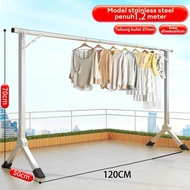 LG Jemuran Baju Besi Stainless 240CM Jemuran Baju Lipat Stainless Jemuran Hanger Jemuran Pakaian