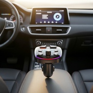 Car Bluetooth 5.0 FM Transmitter, PD 18W Type-C + Dual USB 4.2A, LED Backlit Atmosphere Light, Hi-Re
