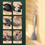 Long Handle 304 Stainless Steel Wok Brush Fabulous Pot Cleaning Tool Durable Portable Home Wire Brush/Stainless Steel Pot Brush Kitchen  Cleaning  Handy Tool