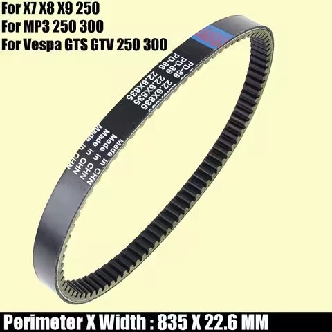 Drive Belt For Piaggio Vespa PX125 GTS250 GTV250 GTS300 GTV300 X Evo X7 X8 X9 250 MP3 300 LT Sport T