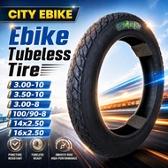 CityEbike Parts High Quality Tubeless Tire 3x10 2.75x10 10x2.5 14x2.5 16x2.5 16x3 3x8 100/90-8