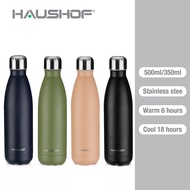 (Ready Stock) HAUSHOF 500ml/350ml Vacuum Insulated Stainless Steel Fashion Sport Bottle Tumbler Coke