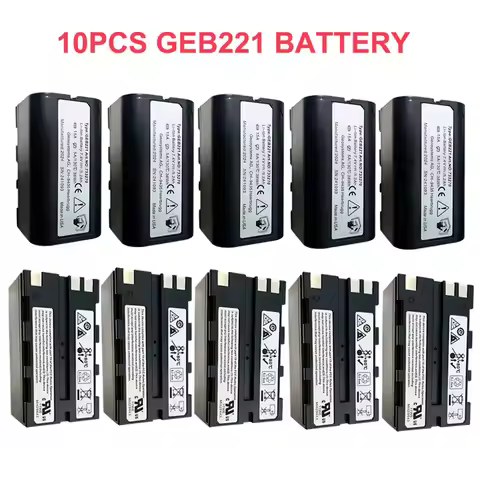 10 PCS GEB221 Battery For SWISS ATX1200 TS02 TS06 TS09 TPS1200 Total Station Rechargeable Li-ion