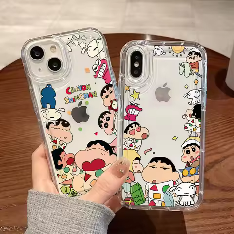 Funny Shins C-Crayons Chan Phone Case for iPhone 16 15 14 Plus 13 12 Mini 11 iPhone16 Pro Max X Xs X