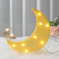 8 LED raya Moon Night Lights Ramadan Decoration Moon Shaped Marquee Signs Battery Operated Crescent 