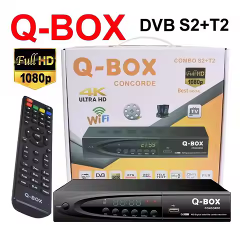 2026 DVB-T2 DVB-S2 Combo QBOX Satellite TV Receiver Tuner H.264 MPEG 4 Digital TV Decoder 1080P HD T
