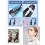 AS BEFORE JEWELRY 4000Mah Leafless Neck Fan 4000Mah USB Rechargeable Bladeless Lazy Neck Hanging Q67