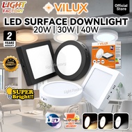 【Upgraded】LED Surface Downlight Round/Square 20W 30W 40W LED Panel Downlight Black/White Lampu Silin