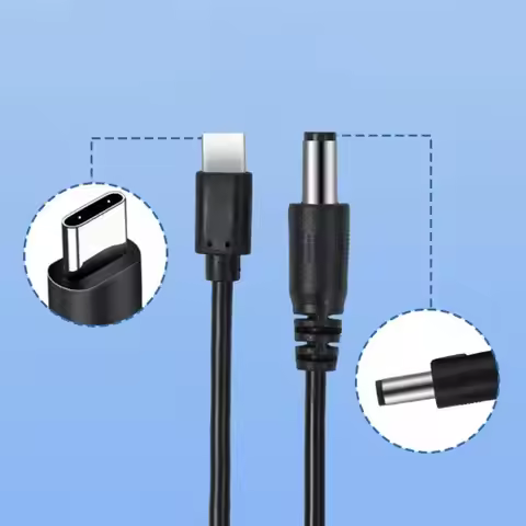 Fast Charging Line 5 5x2.5mm to Type C Conversion 5V 9V 12V 15V 20V Adjustment Cable with 8 Connecto