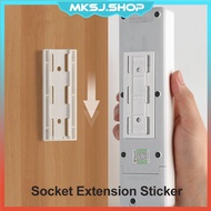 Socket Extension Sticker Power Strip Holder Panel Plug-In Cable Hook Storage Organizer Wall Mounted 