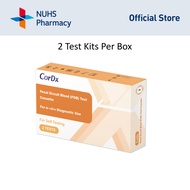 CorDx Fecal Occult Blood (FOB) Test Cassette for Self Testing (2 Test Kits per Box) [NUHS Pharmacy]