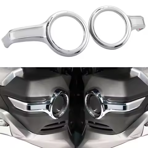 New Motorcycle Fog Light Trim Rings Chrome For Honda Gold Wing Goldwing GL1800BD GL1800B Tour GL1800