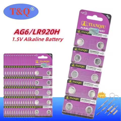TIANQIU AG6 Alkaline Battery1.55V Button Coin Cell 371 SR920SW LR920 SR927 171 370 L921 LR69 SR920 W