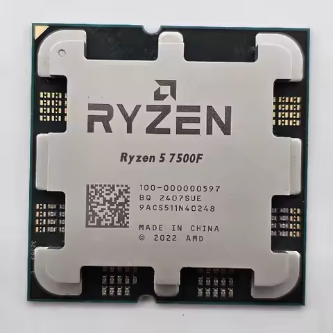 NEW AMD Ryzen 5 7500F R5 7500F 3.7GHz 6-Core 12-Thread CPU Processor 5NM L3=32M 100-000000597 Socket