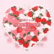 Cute Strawberry Sandwich Biscuit Jewelry Accessories Earring Material Refrigerator Sticker Slime