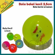Bola bekel kecil 2,5cm bola karet bola bekel isi boneka