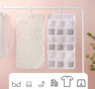 其他品牌 - 18格衣物襪子內衣收納掛袋 衣櫃小物收納 牆壁門後兜分類整理袋 衣櫃懸掛式收納袋 單面收納整理 普通收納袋
