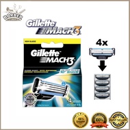 ORIGINAL Gillette Mach 3 - 4 pcs Refill Cartridges Pisau Cukur