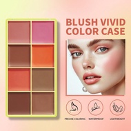 Lakerain 8 Color Blush Highlighter And Contour All-in-one Blush Expanding Cream Palette Blush U1j6