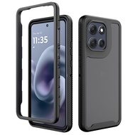 For Motorola Moto G86 Full Body Matte Bumper Hybrid Shockproof Armor Cover Case