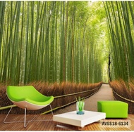 PROMO WALLPAPER CUSTOM DINDING MOTIF BAMBU TAMAN MURAH wallpaper dinding pemandangan alam 3d  wallpaper dinding promo pemandangan hutan bambu 3d