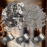 NI  100Pcs Aluminum Fence Clamps Metal Livestock Fence Clips Garden Farm Fence Attachment Clamps For