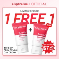 [Buy 1 Free 1] Glad2Glow Bright Up Facial Moisturizer Brightening Upgrape Day Cream BB&CC Cream Whit