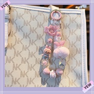 YYE Cartoon Hand-drawn Bead Phone Chain, Keychain Cartoon  Beaded Key Chain,  Pendant Cute Extension