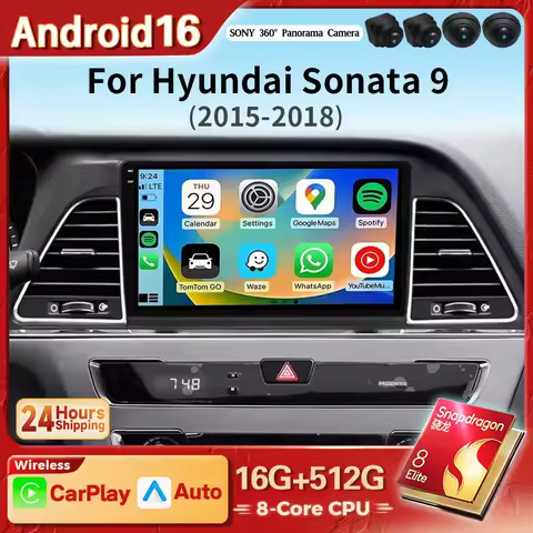 Android 16 Carplay Auto Car Radio Multimedia For Hyundai Sonata 7 LF 9 2014 2015 - 2017 Autoradio St