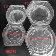 27cm Long Pizza 6 Cake Box Packaging Box Plastic Box Round Disposable Transparent Inch Tiramisu Past