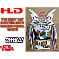 Y15 BODY SET COVER SET EXCITER 20TH SILVER WHITE #HLD#COVER SET#