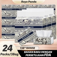 Hot sale【 24 packs】royo panda tissue soft deluxe tissue cheerful tissue facial tissue bamboo tissue 