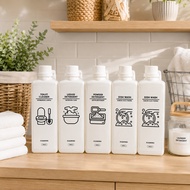 [GOGOMART] 1 liter Aesthetic Liquid Detergent Bottle 1000 Refill Dispenser Bottle/ ML Aesthetic Liqu