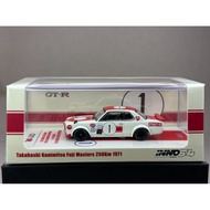 Nissan Skyline 2000 GTR KPGC10 Takahashi Kunimitsu Fuji Masters 250Km 1971 Scale 1:64 Brand Inno 64
