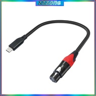 zzz USB C to 3Pin Female Cable to USB C Cable Flexible Type C Male to 3Pin Female Microphone Cord Connectors Adapters fo